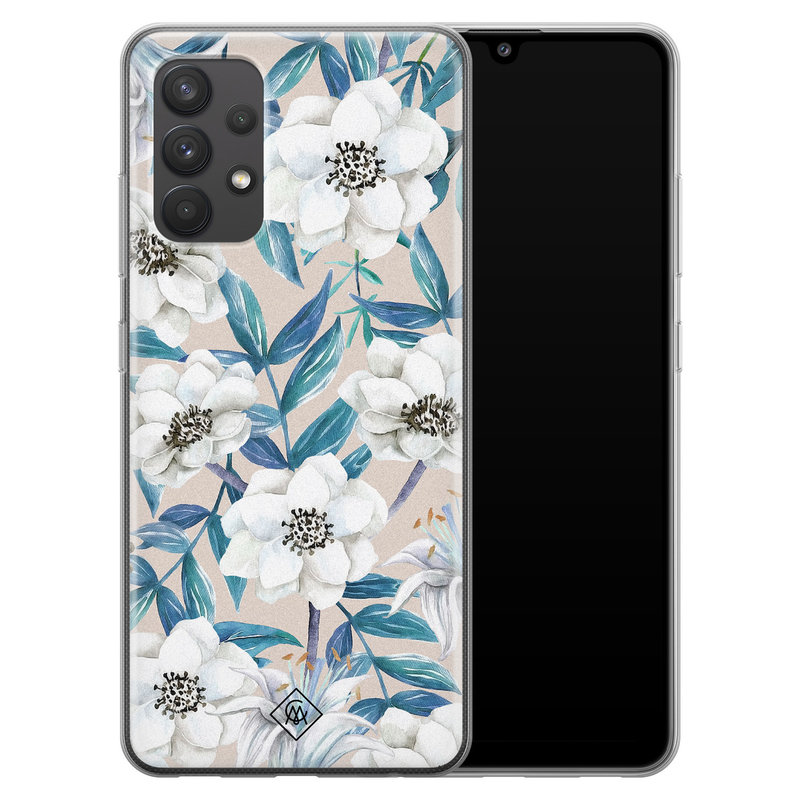 Casimoda Samsung Galaxy A32 4G siliconen telefoonhoesje - Touch of flowers