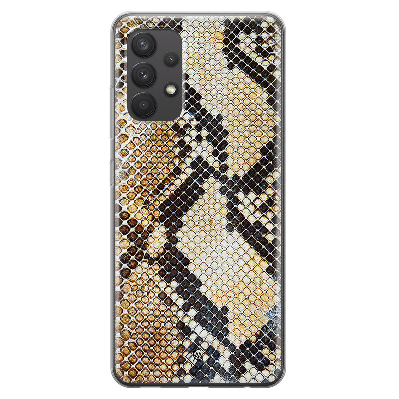 Casimoda Samsung Galaxy A32 4G siliconen hoesje - Golden snake