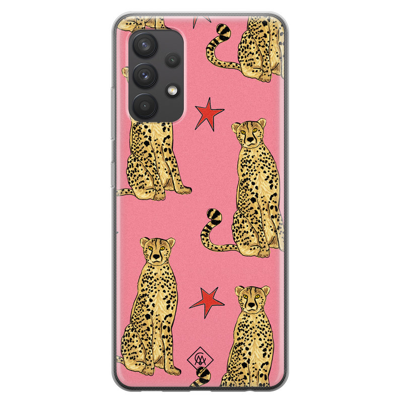 Casimoda Samsung Galaxy A32 4G siliconen hoesje - The pink leopard