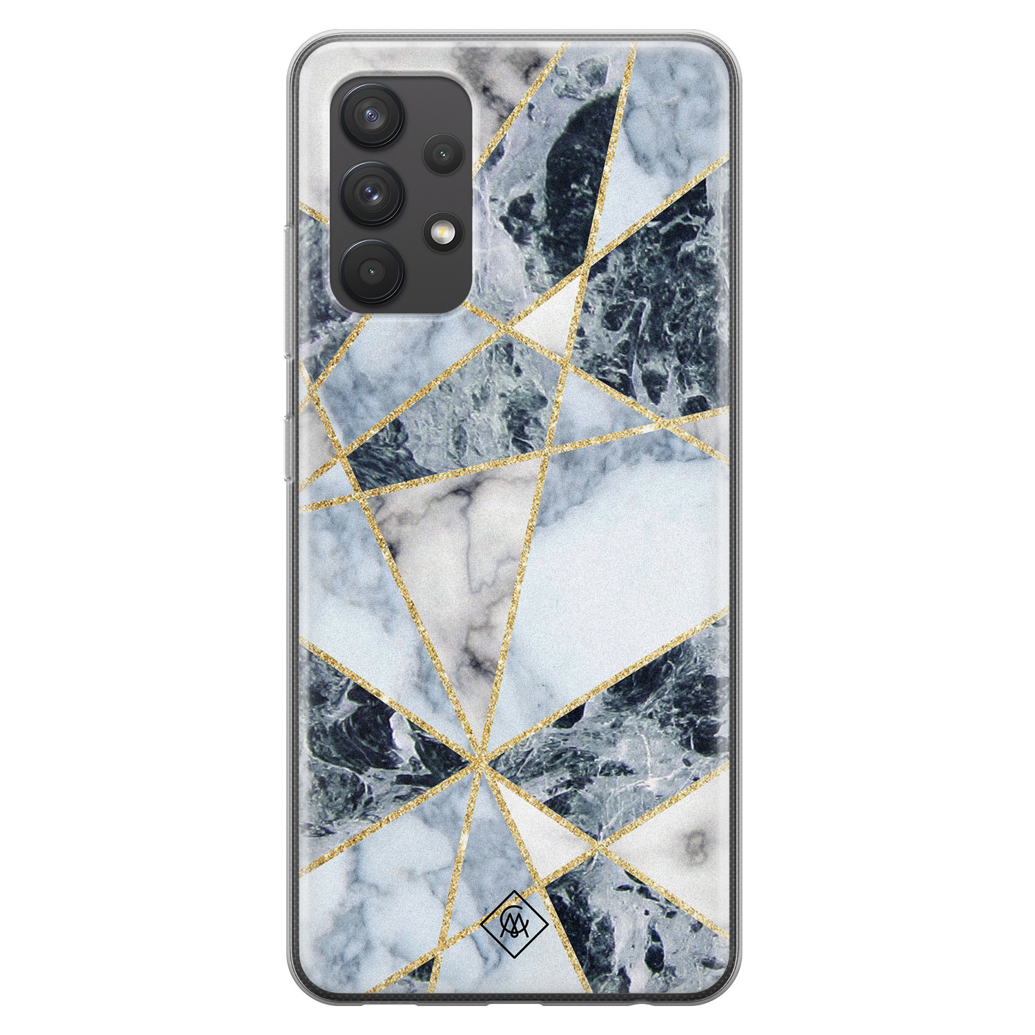 Samsung Galaxy A32 4G siliconen hoesje Marmer blauw