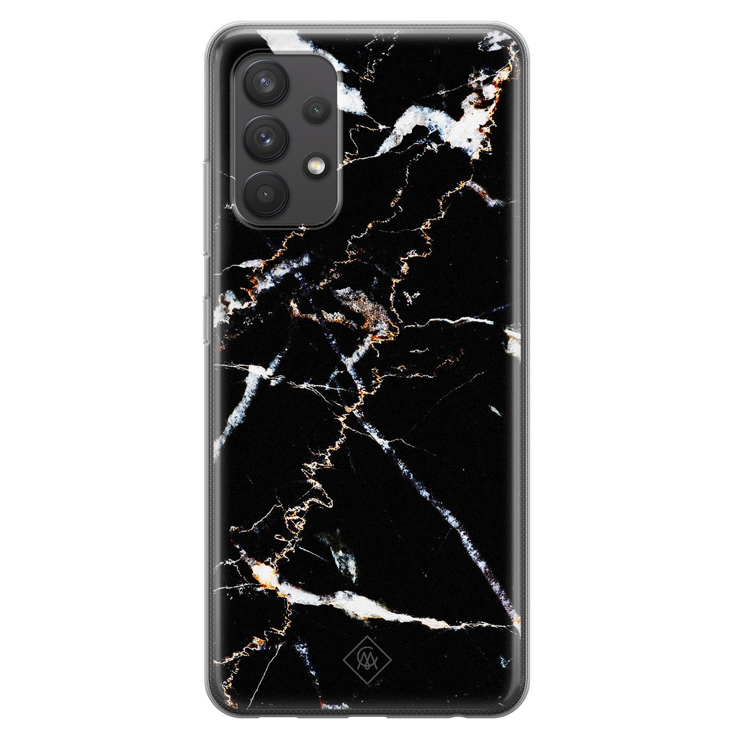 Samsung Galaxy A32 4G siliconen hoesje Marmer zwart