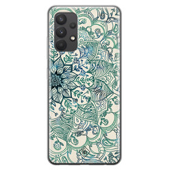 Casimoda Samsung Galaxy A32 4G siliconen hoesje - Mandala blauw