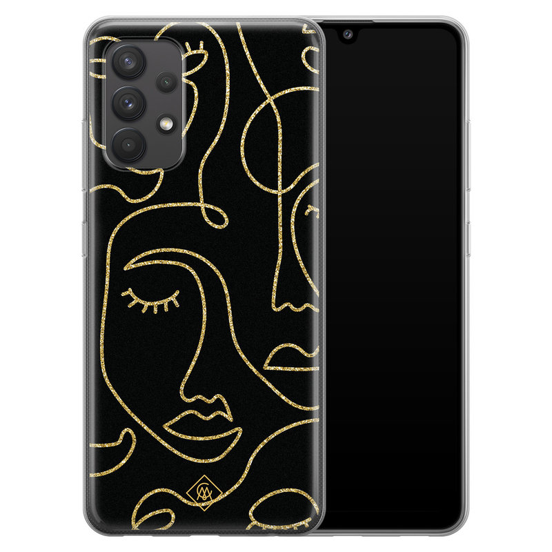 Casimoda Samsung Galaxy A32 4G siliconen hoesje - Abstract faces