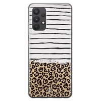 Casimoda Samsung Galaxy A32 4G siliconen telefoonhoesje - Leopard lines