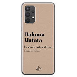 Casimoda Samsung Galaxy A32 4G siliconen hoesje - Hakuna matata