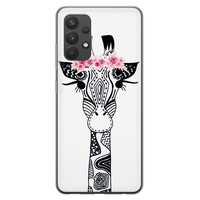 Casimoda Samsung Galaxy A32 4G siliconen telefoonhoesje - Giraffe