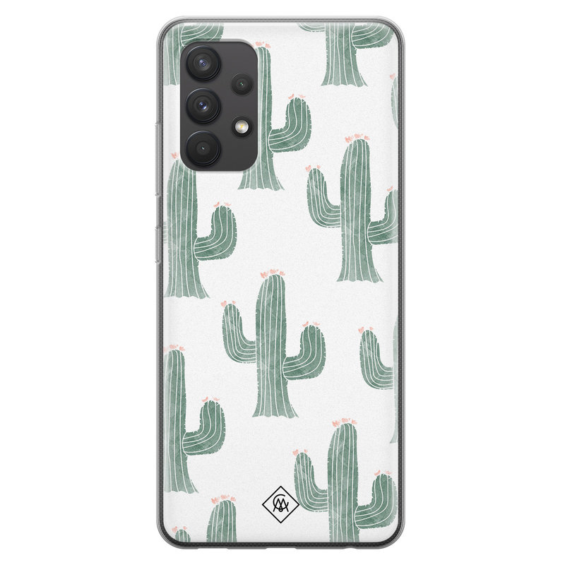 Casimoda Samsung Galaxy A32 4G siliconen telefoonhoesje - Cactus print