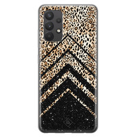 Casimoda Samsung Galaxy A32 4G siliconen hoesje - Chevron luipaard