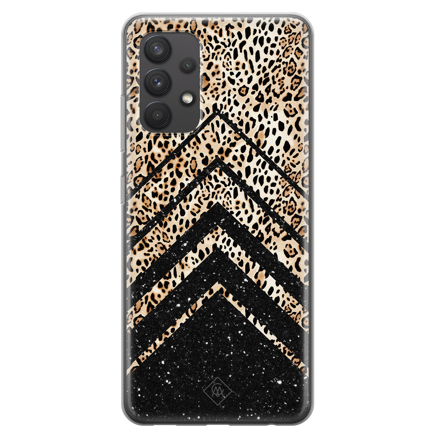 Samsung Galaxy A32 4G siliconen hoesje Chevron luipaard