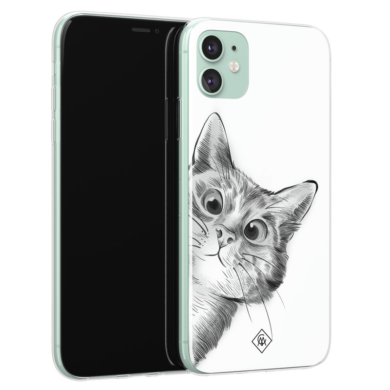 Casimoda iPhone 11 siliconen hoesje - Peekaboo