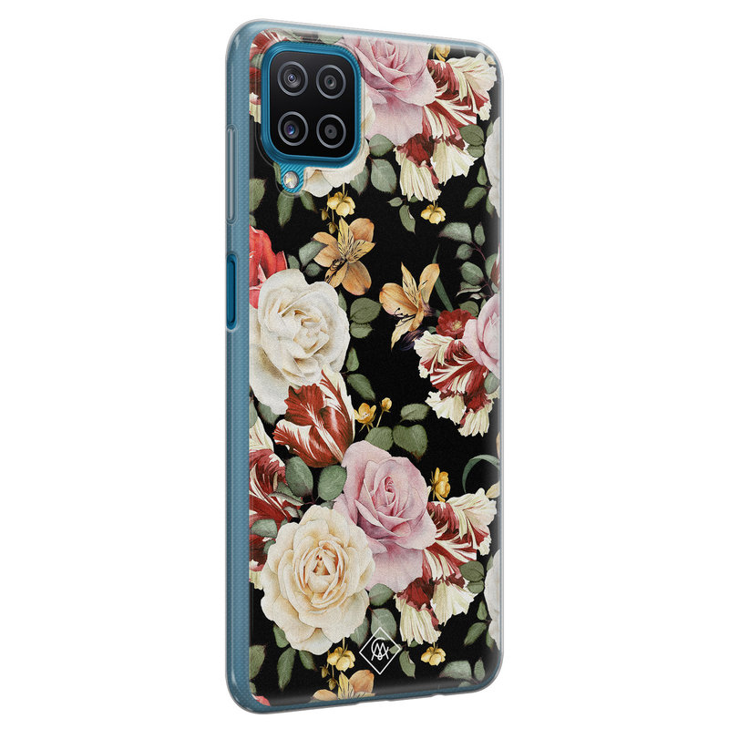 Casimoda Samsung Galaxy A12 siliconen hoesje - Flowerpower