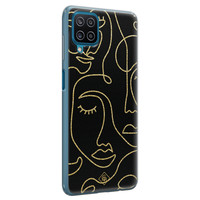Casimoda Samsung Galaxy A12 siliconen hoesje - Abstract faces