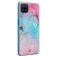 Casimoda Samsung Galaxy A12 siliconen hoesje - Marble colorbomb