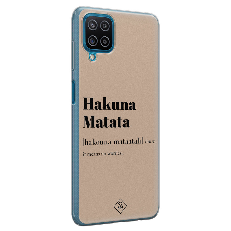 Casimoda Samsung Galaxy A12 siliconen hoesje - Hakuna matata