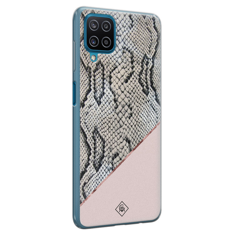 Casimoda Samsung Galaxy A12 siliconen hoesje - Snake print