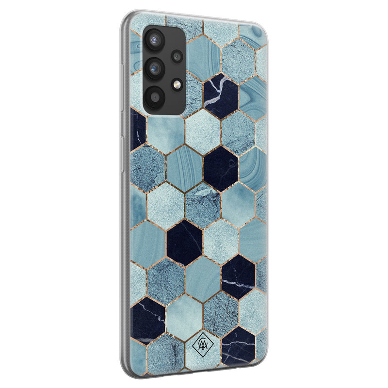 Casimoda Samsung Galaxy A32 4G siliconen hoesje - Blue cubes