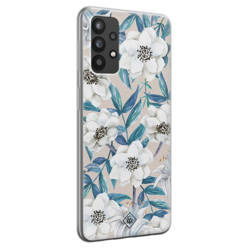 Casimoda Samsung Galaxy A32 4G siliconen telefoonhoesje - Touch of flowers