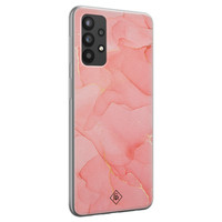 Casimoda Samsung Galaxy A32 4G siliconen hoesje - Marmer roze