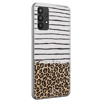 Casimoda Samsung Galaxy A32 4G siliconen telefoonhoesje - Leopard lines