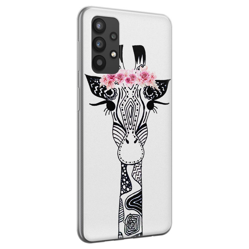 Casimoda Samsung Galaxy A32 4G siliconen telefoonhoesje - Giraffe