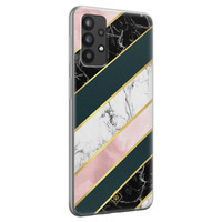 Casimoda Samsung Galaxy A32 4G siliconen hoesje - Marble stripes