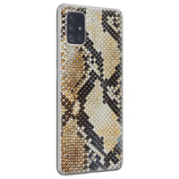 Casimoda Samsung Galaxy A71 siliconen hoesje - Golden snake