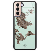 Casimoda Samsung Galaxy S21 glazen hardcase - Wild world