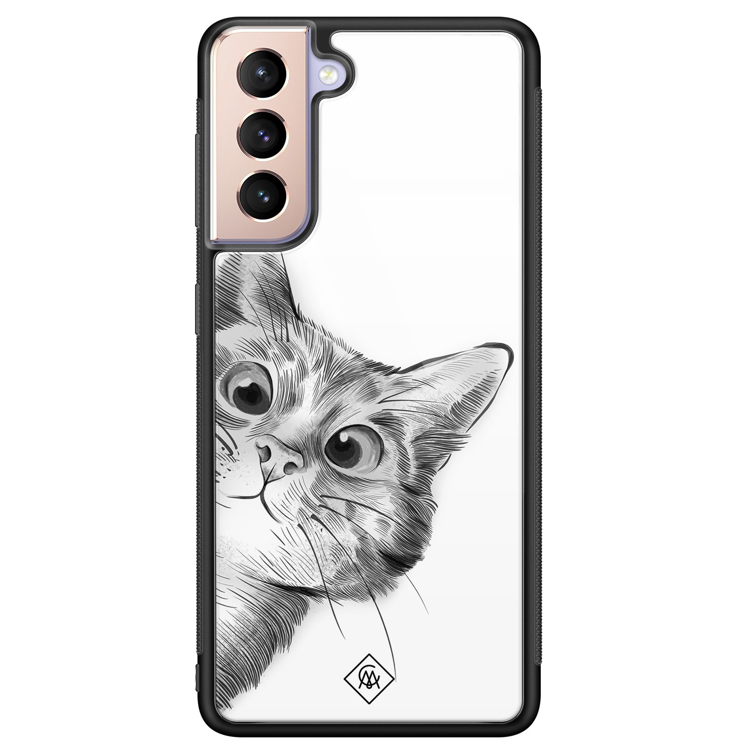 Samsung Galaxy S21 glazen hardcase Peekaboo