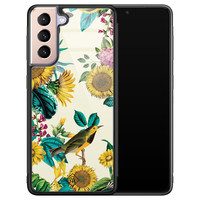 Casimoda Samsung Galaxy S21 glazen hardcase - Sunflowers