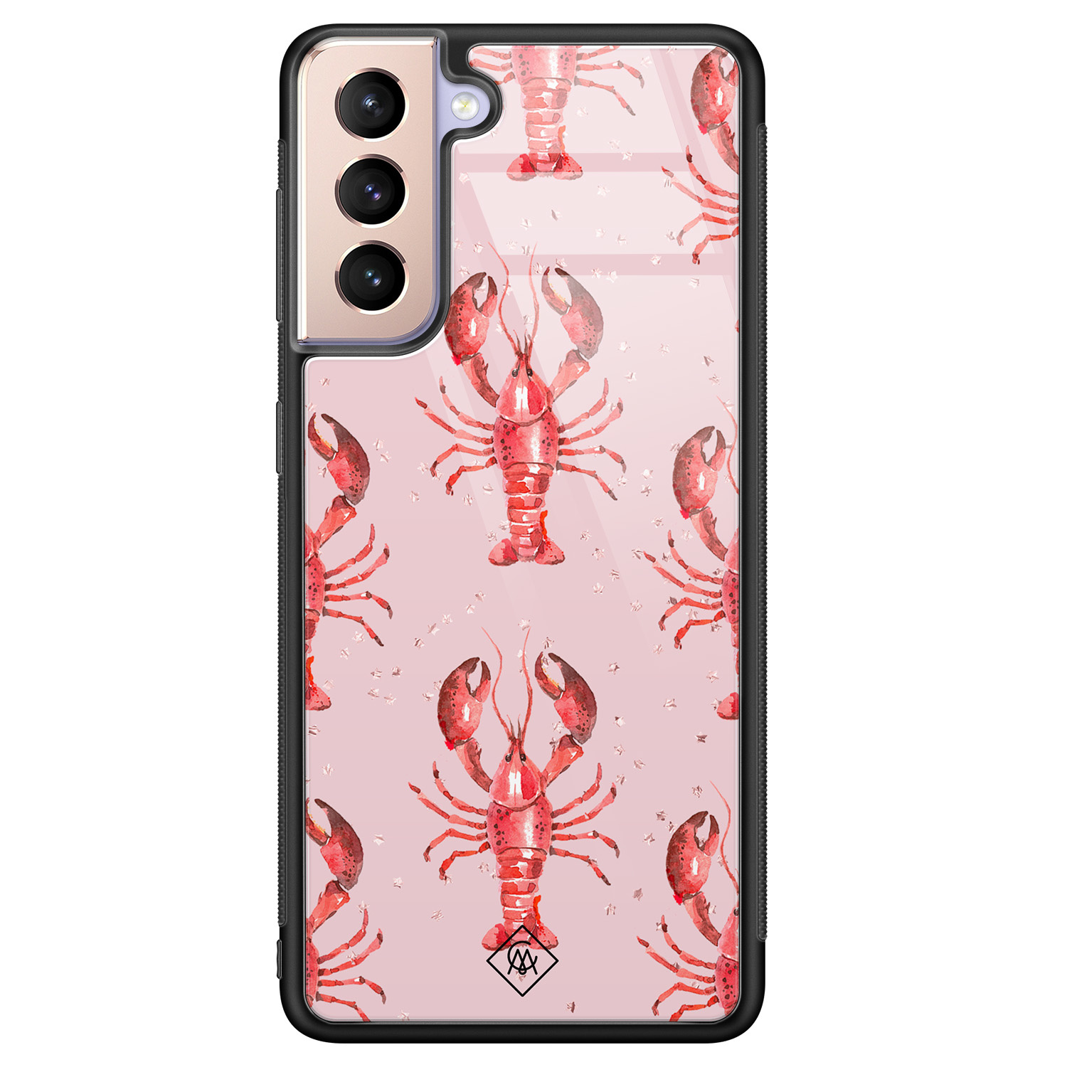 Samsung Galaxy S21 glazen hardcase Lobster all the way