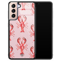 Casimoda Samsung Galaxy S21 glazen hardcase - Lobster all the way