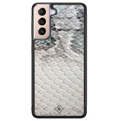 Casimoda Samsung Galaxy S21 glazen hardcase - Oh my snake