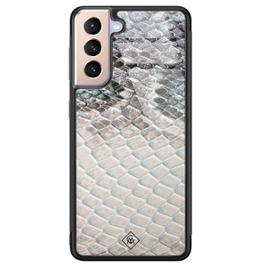 Casimoda Samsung Galaxy S21 glazen hardcase - Oh my snake