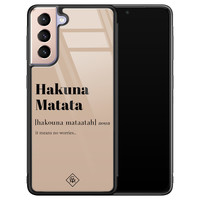 Casimoda Samsung Galaxy S21 glazen hardcase - Hakuna Matata