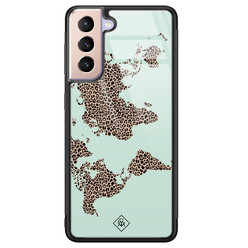 Casimoda Samsung Galaxy S21 Plus glazen hardcase - Wild world