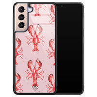 Casimoda Samsung Galaxy S21 Plus glazen hardcase - Lobster all the way