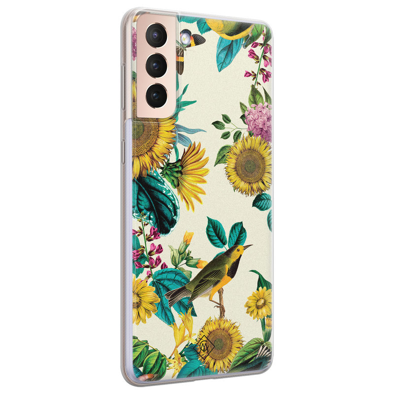 Casimoda Samsung Galaxy S21 siliconen hoesje - Sunflowers