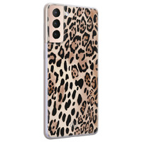 Casimoda Samsung Galaxy S21 siliconen hoesje - Golden wildcat