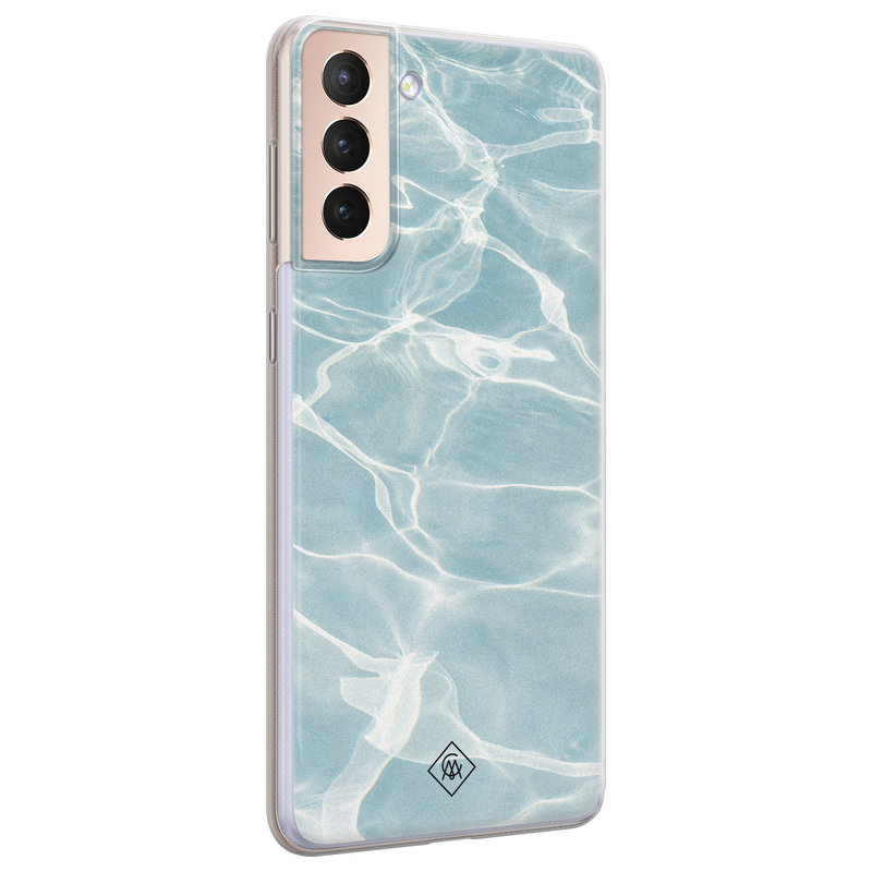 Casimoda Samsung Galaxy S21 siliconen hoesje - Aqua