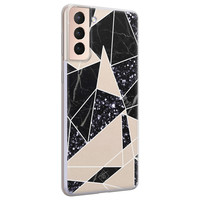 Casimoda Samsung Galaxy S21 siliconen telefoonhoesje - Abstract painted