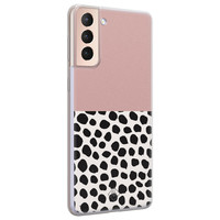 Casimoda Samsung Galaxy S21 siliconen hoesje - Pink dots