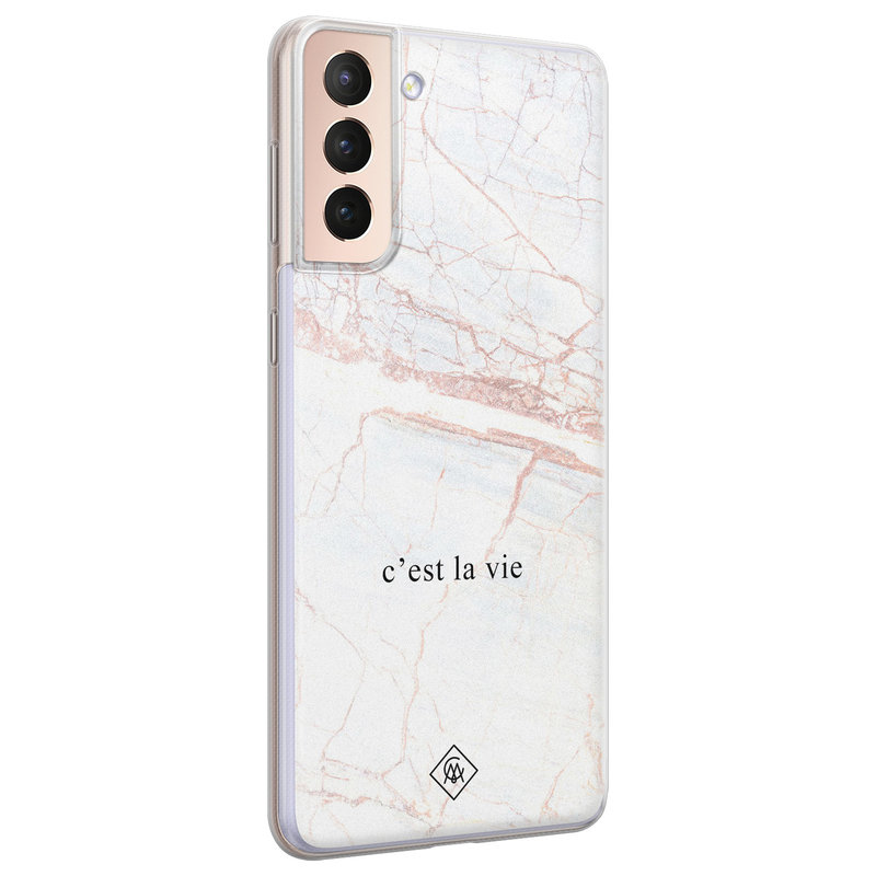 Casimoda Samsung Galaxy S21 siliconen telefoonhoesje - C'est la vie