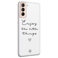 Casimoda Samsung Galaxy S21 siliconen hoesje - Enjoy life