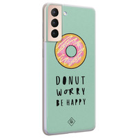Casimoda Samsung Galaxy S21 Plus siliconen hoesje - Donut worry