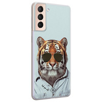 Casimoda Samsung Galaxy S21 Plus siliconen hoesje - Tijger wild