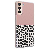Casimoda Samsung Galaxy S21 Plus siliconen hoesje - Pink dots