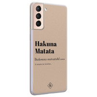 Casimoda Samsung Galaxy S21 Plus siliconen hoesje - Hakuna matata