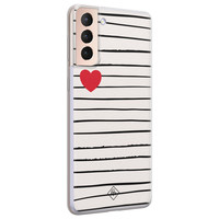 Casimoda Samsung Galaxy S21 Plus siliconen hoesje - Heart queen