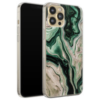 Casimoda iPhone 12 Pro siliconen hoesje - Green waves