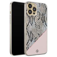 Casimoda iPhone 12 Pro siliconen hoesje - Snake print